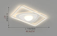MIRODEMI® Rectangle Creative Acrylic LED Ceiling Light For Bedroom, Living Room White