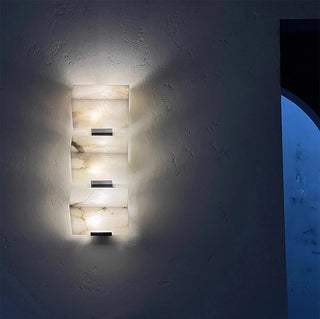 Natural stone wall lamp with soft ambient LED light