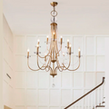 MIRODEMI® Crystal Staircase Chandelier with Vintage Candle-Like Design – Elegant Lighting Fixture