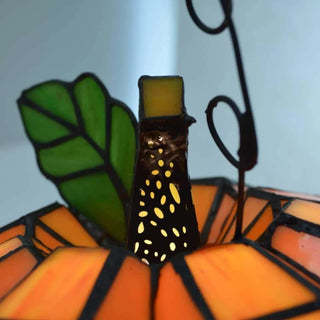 MIRODEMI® Tiffany Style Pumpkin Light – Stained Glass Accent for Festive Halloween and Thanksgiving Decor