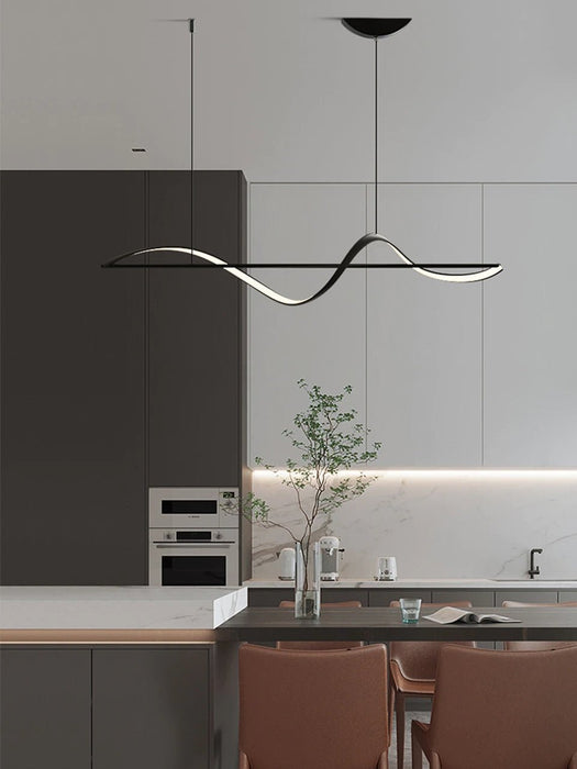 Minimalistic Pendant LED Linear Chandelier for Kitchen, Dining Room