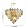 Amriswil | Contemporary Smoky Gray Chandelier for Living Room