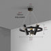 MIRODEMI® Round Black Metal LED Pendant Light for Dining Room, Living Room image | luxury lighting | luxury pendant lamps