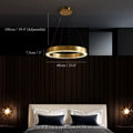 Morges | Gold Crystal Round Chandelier