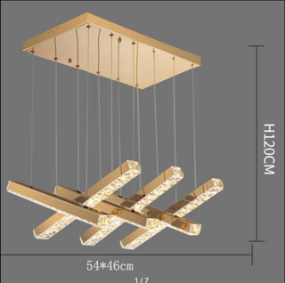 MIRODEMI® Cagno | Dazzling Stainless Steel Crystal Chandelier for a Stunning Dining Room Look