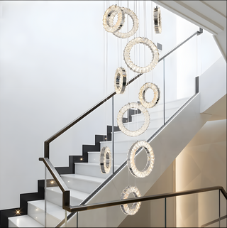 Baveno | Hanging Crystal Lighting for Staircase