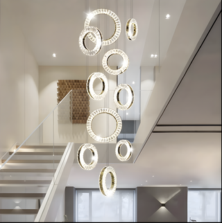 Baveno | Hanging Crystal Lighting for Staircase