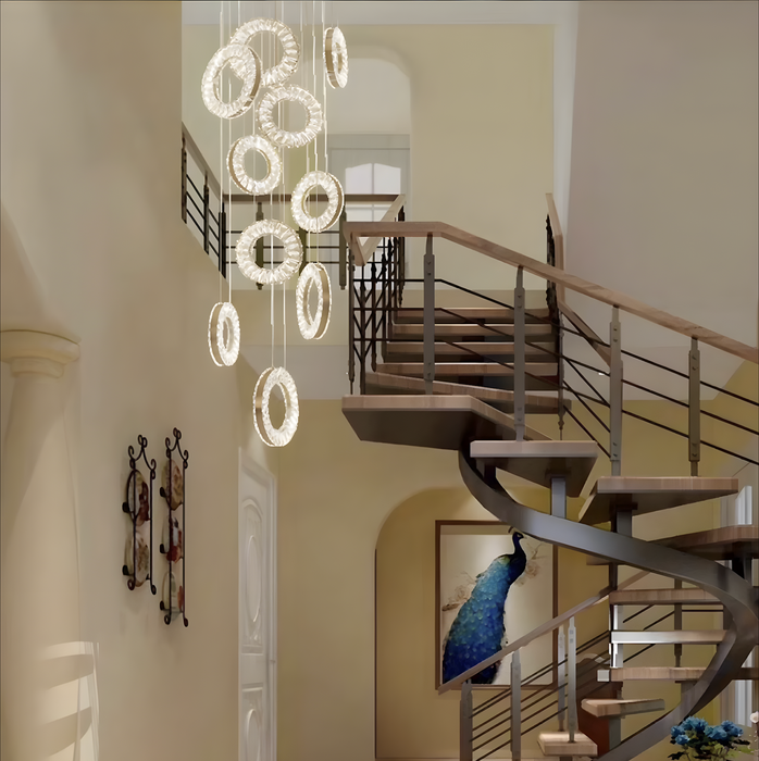 Baveno | Hanging Crystal Lighting for Staircase