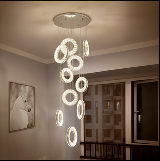 Baveno | Hanging Crystal Lighting for Staircase