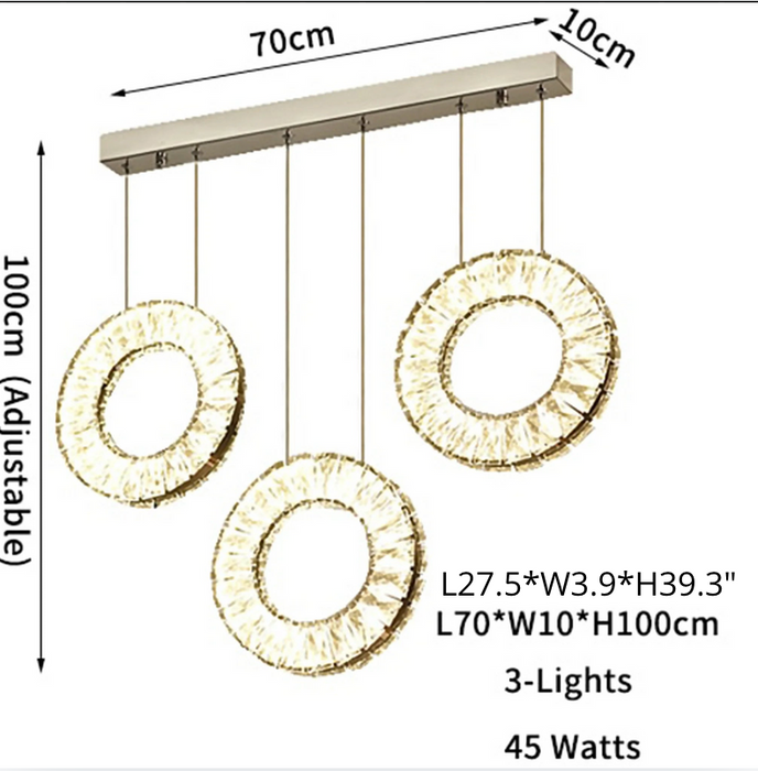 Baveno | Hanging Crystal Lighting for Staircase