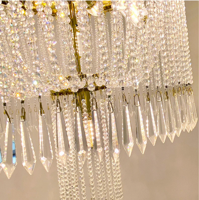 Deiva Marina | Luxury Large Spiral Crystal Chandelier for Staircase