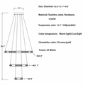 Verbania | Luxury Cascade Crystal Rings LED Chandelier