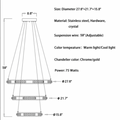 Verbania | Luxury Cascade Crystal Rings LED Chandelier