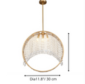 Aliminusa | Round Gold Creative Loft Crystal Chandelier For Living Room