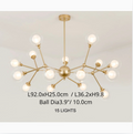 Cabiate | Glass Globe Shaped Chandelier for Bedroom