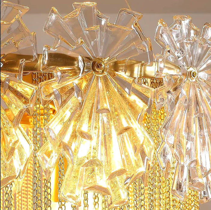 Delémont | Creative Drum Crystal LED Pendant Chandelier for Living Room, Dining Room, Kitchen