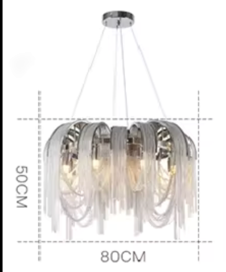 Incudine | Luxury Vintage LED Chandelier with Thin Chains for Living Room, Lobby