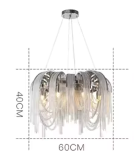 Incudine | Luxury Vintage LED Chandelier with Thin Chains for Living Room, Lobby