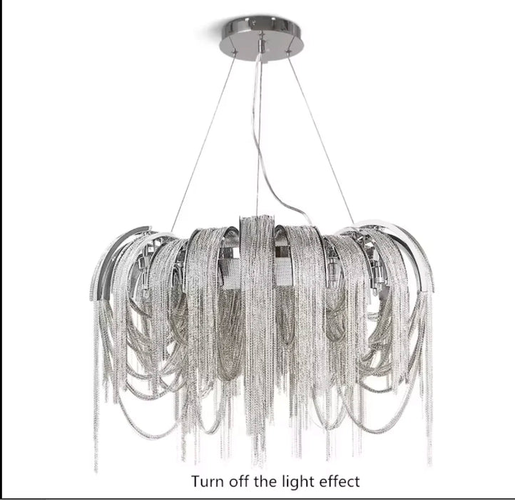 Incudine | Luxury Vintage LED Chandelier with Thin Chains for Living Room, Lobby