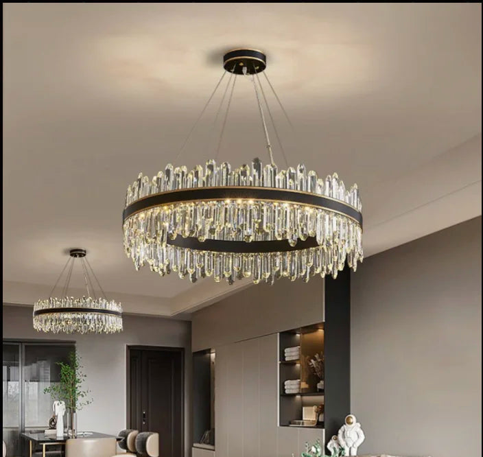 Ingria | Modern Ring LED Crystal Chandelier for Living Room, Dining Room