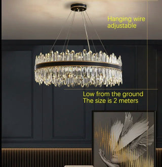 Ingria | Modern Ring LED Crystal Chandelier for Living Room, Dining Room