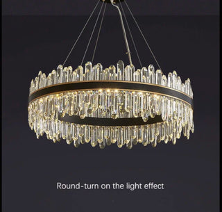 Ingria | Modern Ring LED Crystal Chandelier for Living Room, Dining Room