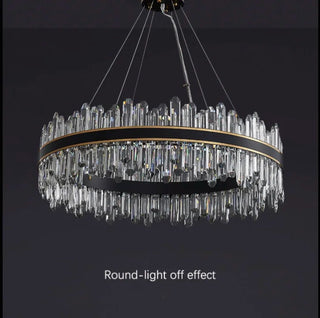 Ingria | Modern Ring LED Crystal Chandelier for Living Room, Dining Room