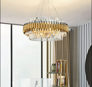 Innichen | Luxury Crystal LED Chandelier of Stainless Steel for Living Room