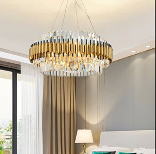 Innichen | Luxury Crystal LED Chandelier of Stainless Steel for Living Room