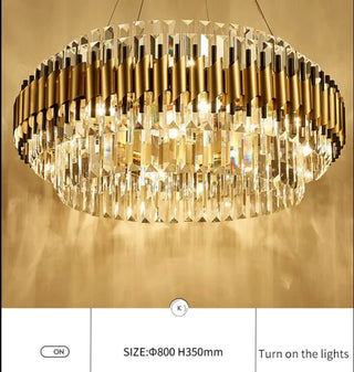 Innichen | Luxury Crystal LED Chandelier of Stainless Steel for Living Room