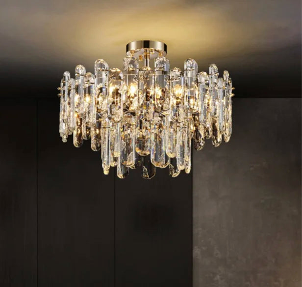 Inverso Pinasca | Tiered Сrystal Ceiling LED Chandelier for Living Room, Bedroom, Dining Room