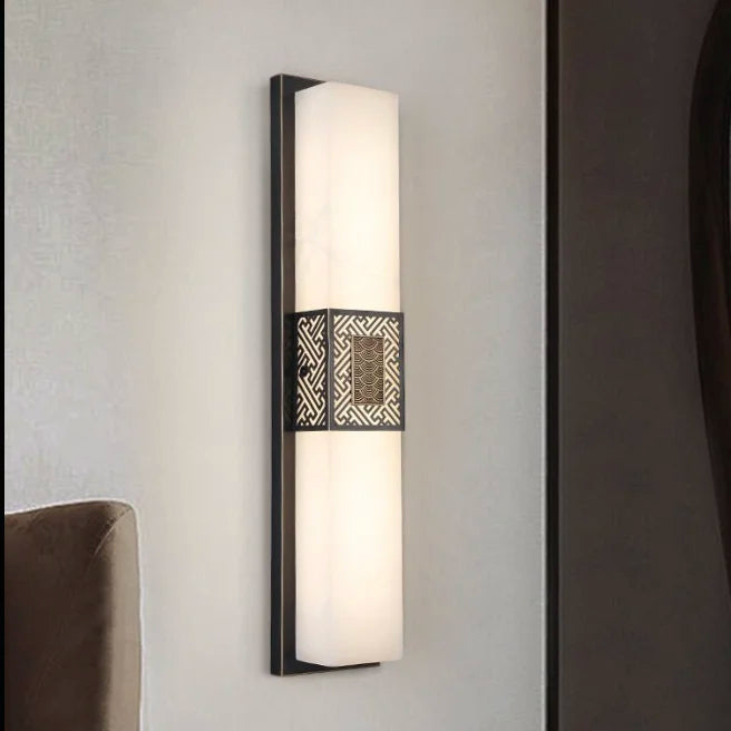 Creative Marble Wall Lamp in Chinese Style for Bedroom, Living Room