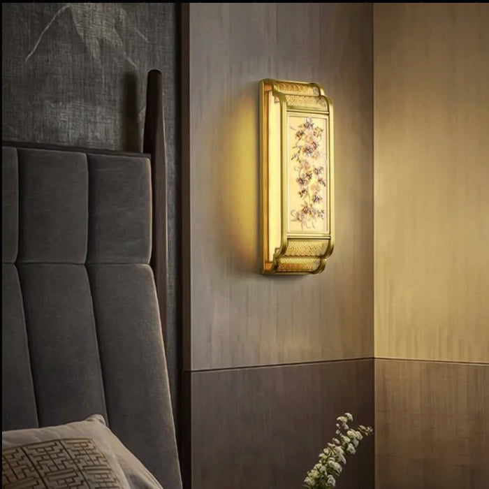 Luxury Wall Lamp in Classic Asian Style for Living Room, Bedroom