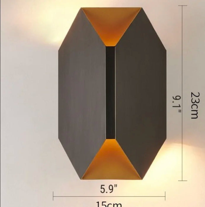 Modern Wall Lamp in Geometric Style for Living Room, Bedroom