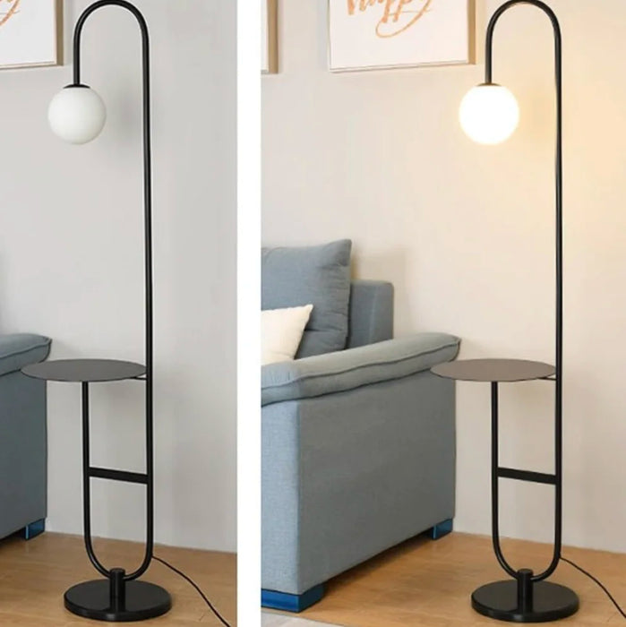 Art Deco Modern LED Floor Lamp With Round Table