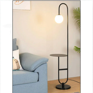 Art Deco Modern LED Floor Lamp With Round Table