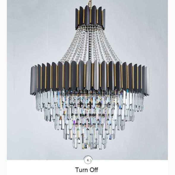 MIRODEMI_Portofino-modern-black-round-chandelier