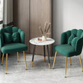 Golden Luxury Makeup Chair with Backrest made of Cotton