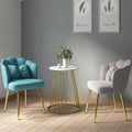 Golden Luxury Makeup Chair with Backrest made of Cotton