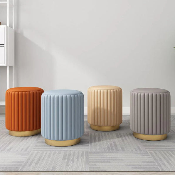 Nordic Makeup Stool Made of Leather