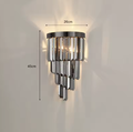 Smoky grey/Amber crystal wall sconce