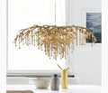 Alfiano Natta | Luxury Gold/Chrome Vintage Crystal Hanging Lamp For Living Room
