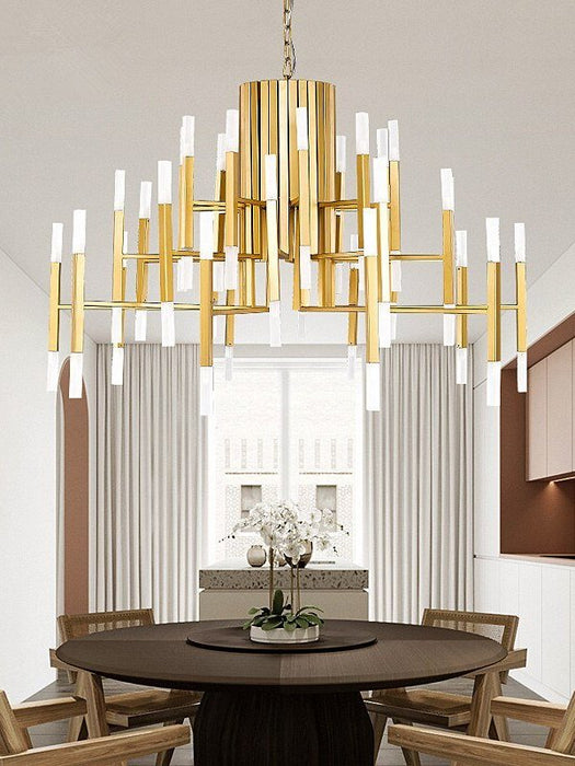 Mirodemi® Gold/Black Postmodern LED Chandelier For Living Room, Lobby, Restaurant