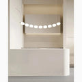Modern LED String of Pearls Chandelier for Chic Home Ambiance