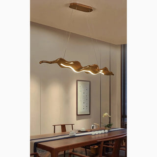 MIRODEMI® Elegant Gold Leaf Pendant Chandelier with LED Technology