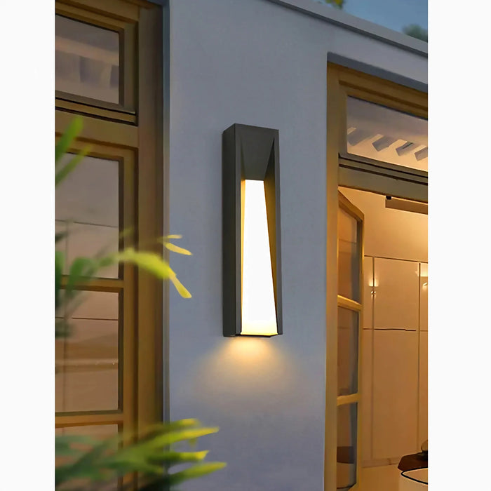 MIRODEMI® Altamura | Modern Outdoor Black Stylish Exterior LED Wall Lamp