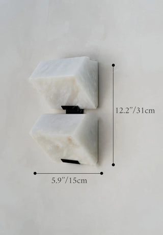 Modern natural marble wall lamp with elegant stone texture