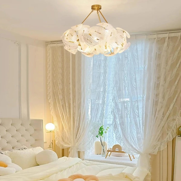 MIRODEMI® Alì | Luxury Creative Big Flower Shape Glass Chandelier