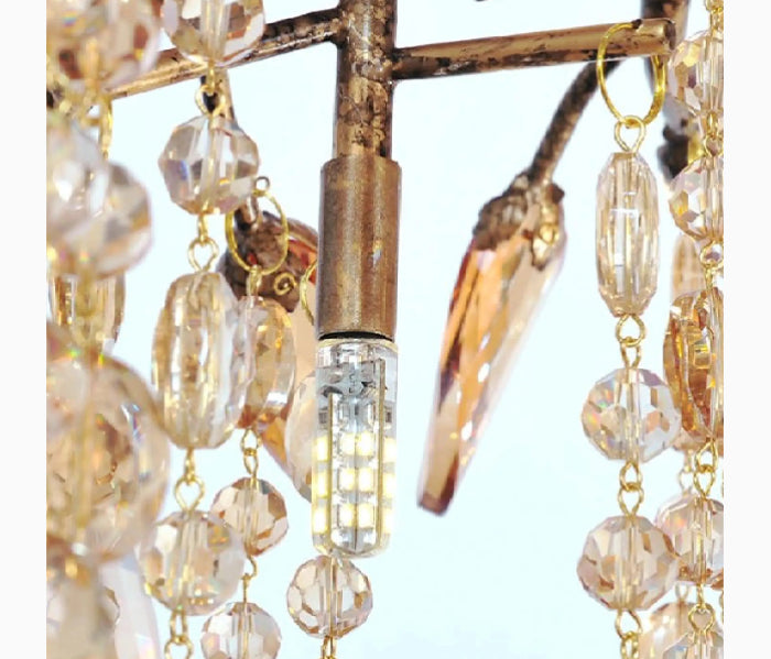 Alfiano Natta | Luxury Gold/Chrome Vintage Crystal Hanging Lamp For Living Room