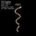 MIRODEMI® La Gaude | Elegant Gold Circles Magic Chandelier 24 heads / Warm light